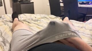 Boxers Flooded Cum Drizzling Out My Underwear Big Dick Solo Jerking Off