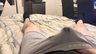 Boxers Flooded Cum Drizzling Out My Underwear Big Dick Solo Jerking Off