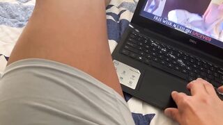 Thick Latino Nut Watcher Cums In Silver Boxers