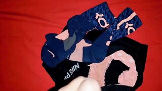 Step sis squirted while jerking off in gym shorts