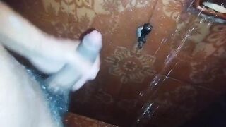 Wet underwear ruined by big dick guy moaning loud solo cumshot