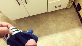 Strip Shower Cum Thick Big Dicks Under Armour Blue Boxer Briefs