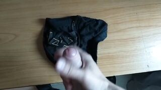 Jerking my veiny cock until I ruined my tight underwear