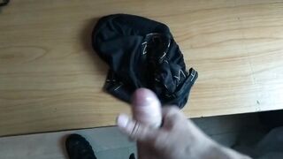 Jerking my veiny cock until I ruined my tight underwear