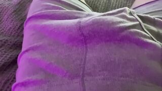 Solo guy in tight underwear POV hands free cumshot big dick