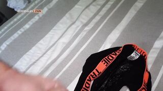 Hairy Muscle Bear Koby Falks Gushes 5 Loads Onto His Underwear While Jacking Off