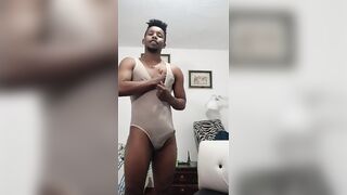 My transparent panties soaked by that massive ebony cock