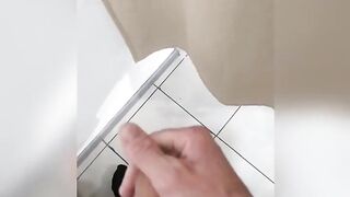 Risky Italian hunk jerks off then floods mirror in thick cum spray