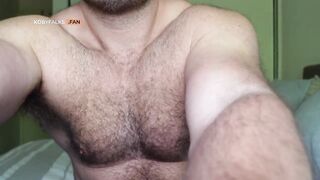 Filled my hairy bear ass until cum dripped onto dirty underwear