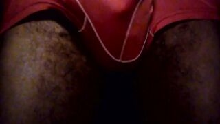 Milked dry in wet cum-soaked underwear by a big black uncut cock