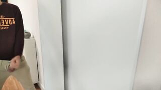 Amateur Russian Guy Jerking His Big Veiny Cock Waiting for His Stepbrother