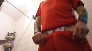 Big cock European lad sells his nasty used underwear to desperate buys with cum stains