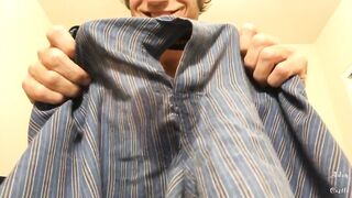 Taboo jerk off while you greedily lick cum straight from my sweaty underwear