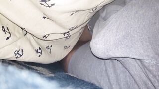 Twink cumshot leaks in tight boxers from wet dream solo session