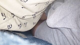 Twink cumshot leaks in tight boxers from wet dream solo session