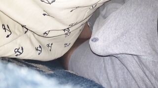 Twink cumshot leaks in tight boxers from wet dream solo session