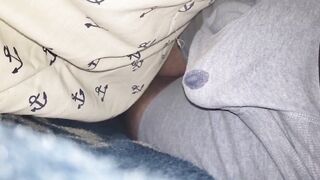 Twink cumshot leaks in tight boxers from wet dream solo session