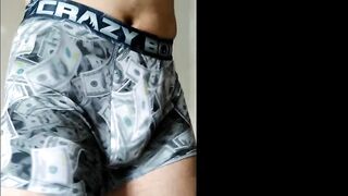 Femboy trap jerks off drenched in cum leaking bubble butt