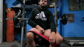 Tradesman's ripe Aussie Bonds gagged Chad Owen sniffs tight undies then raw gay wank