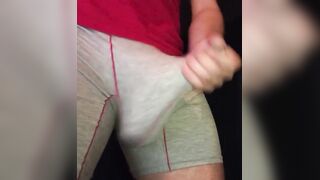 Cumming through Underwear Orgasm in Boxers Big Load Gay Fetish