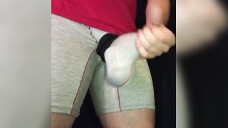 Cumming through Underwear Orgasm in Boxers Big Load Gay Fetish