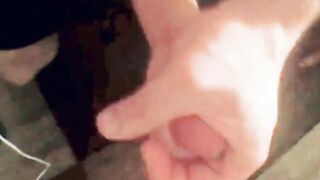 Big black daddy’s monster cock dripping in tight boxer briefs gagging solo cumshot