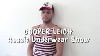 Australian jock underwear show off with floor cum finale