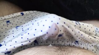 Boxer briefs ruined by hot cumshot bulge