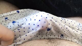 Boxer briefs ruined by hot cumshot bulge