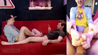 European twink gets destroyed by feet fucked raw until cum drips