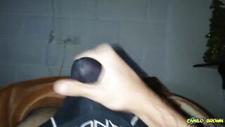 Cum fills my black undies thick and hot messy mess