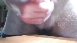 Daddy’s Hairy Naked Cock Gets Destroyed in Solo Cumshot