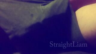Bulging in briefs ruined by dripping cumshot