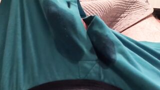 Premature Cum Shot Stains Boxers in Messy Gay Solo Session