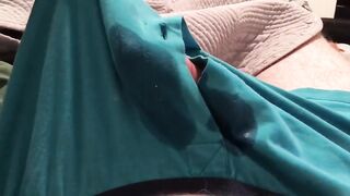 Premature Cum Shot Stains Boxers in Messy Gay Solo Session