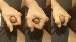 Close up jerking off with cum shot 4K cumshot gay solo male slow