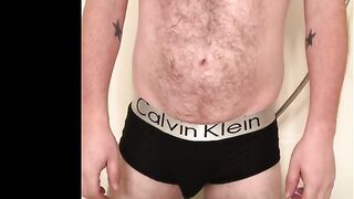 Pissing in my tight underwear till it’s soaked with my load