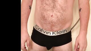 Pissing in my tight underwear till it’s soaked with my load