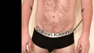 Pissing in my tight underwear till it’s soaked with my load