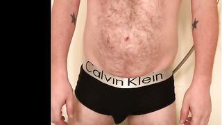 Pissing in my tight underwear till it’s soaked with my load