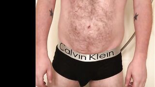 Pissing in my tight underwear till it’s soaked with my load