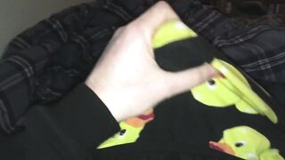 Big cock ruined my boxers with a cum geyser while I rubbed myself