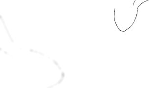 Drawing Jax naked anime style while his cock gets fucked then creampied