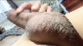 Gay Pinay stepsister's gigantic ass drools while masturbating raw