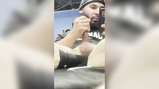 My big cock throbs in my snug beanie while jacking slow