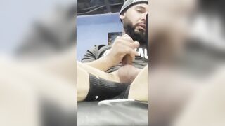 My big cock throbs in my snug beanie while jacking slow
