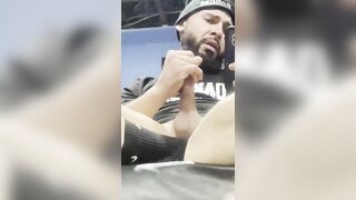 My big cock throbs in my snug beanie while jacking slow