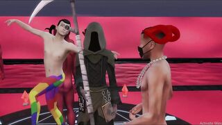 Bitch boy news reporter destroyed by demons