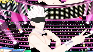 Gojo's bunny suit dance ruined my hole raw gay anime filth