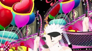 Gojo's bunny suit dance ruined my hole raw gay anime filth